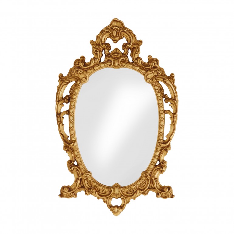 baroque style wooden mirror