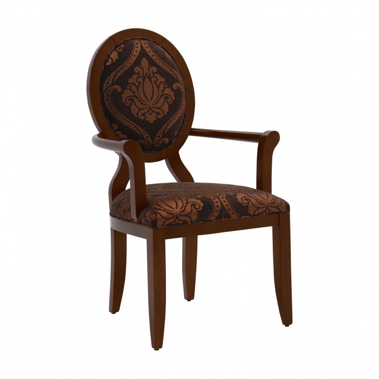 art deco style wooden small armchair