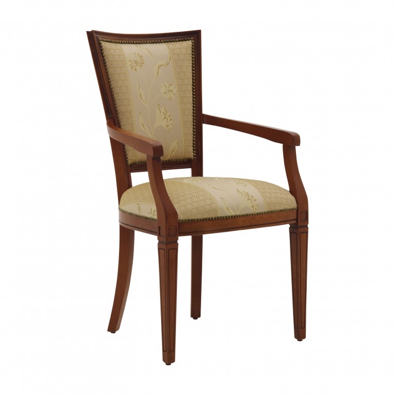 classic style wooden small armchair