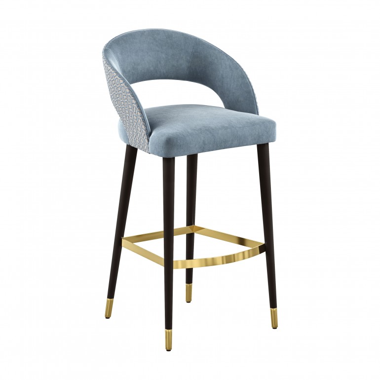contemporary style bar stool with wood structure