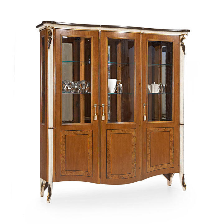 Venetian Style Display Cabinet Made Of Wood Talia Sevensedie