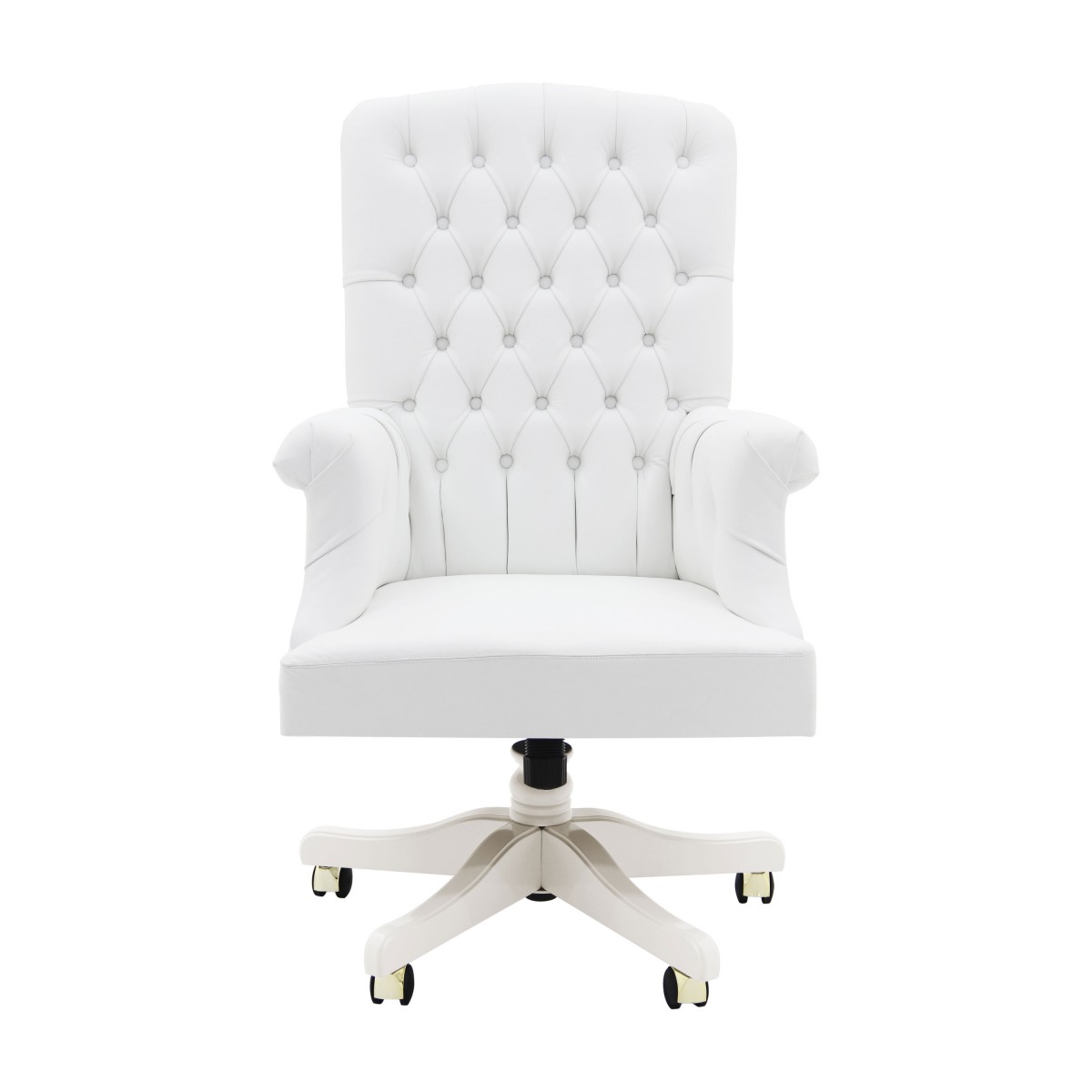 white italian leather armchair president 1 1575