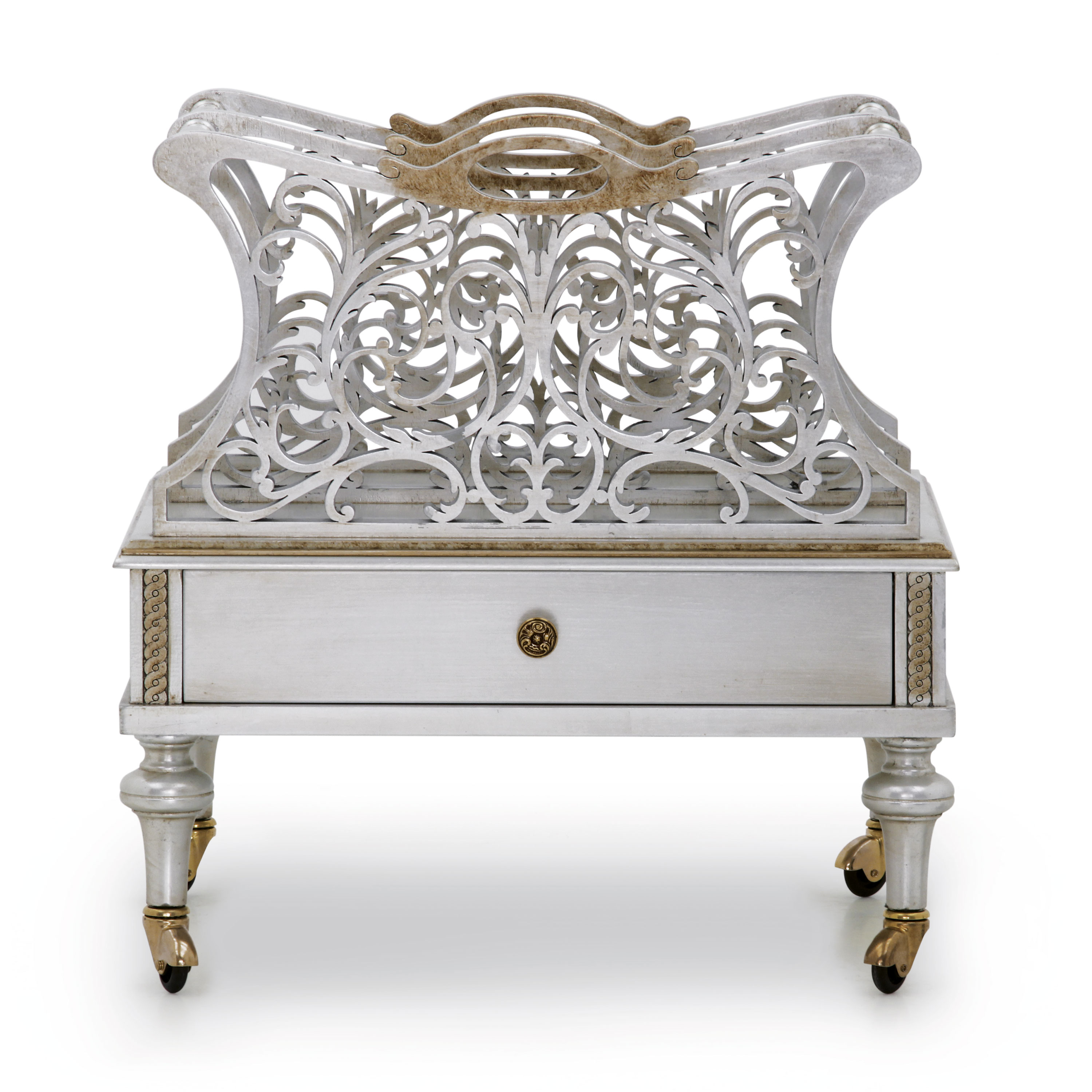 Classic Style Magazine Rack Made of Wood Aurelio