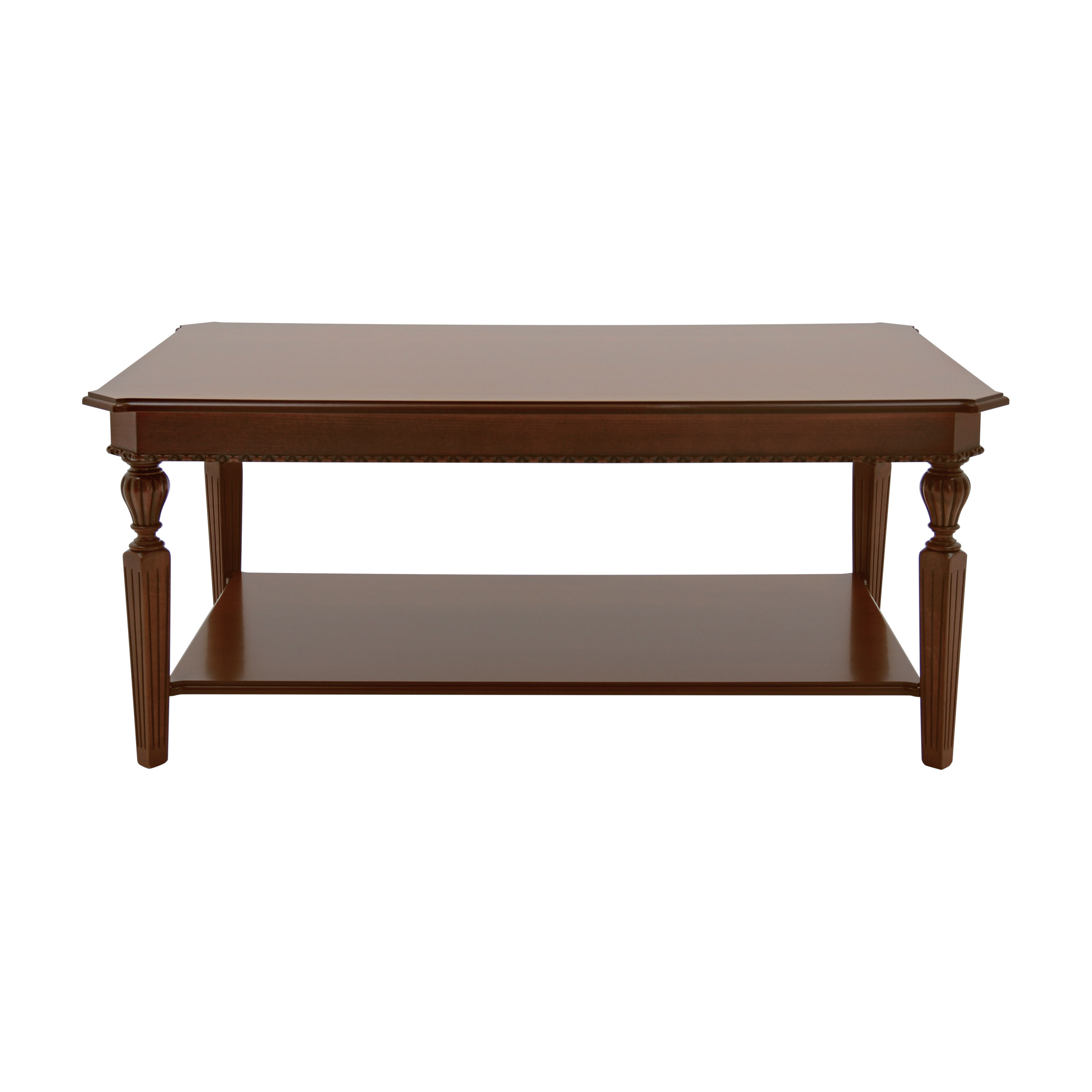 Wooden Rectangular Low Table in Classic Style Sinone