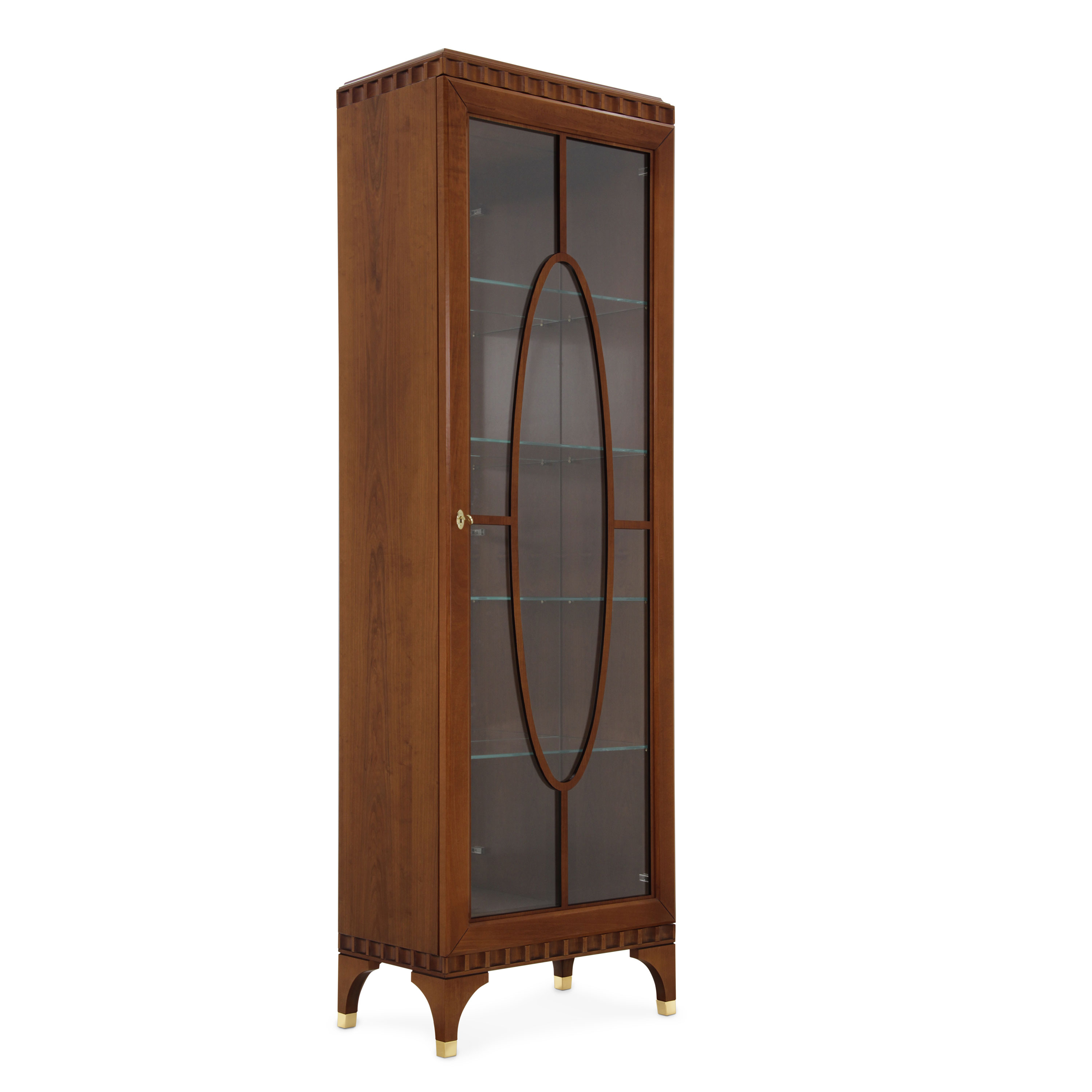 Contemporary Italian 1 Door Display Cabinet Ellipse Sevensedie