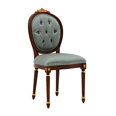 Classic restaurant chair Savoia with deep buttoned back produced in Italy by Sevensedie